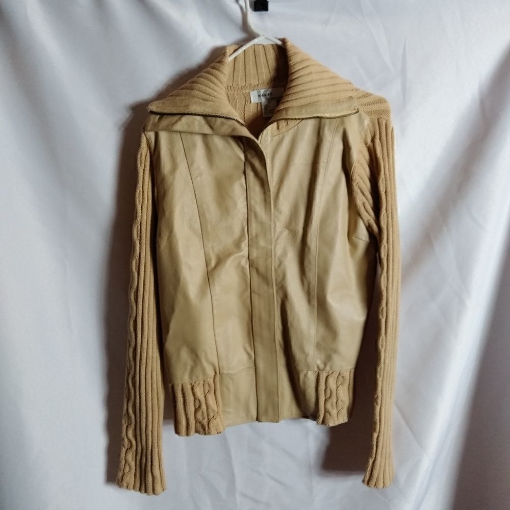 Vintage Kikit sweater with leather